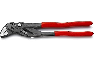 KNIPEX Zangenschlüssel Zange und Schraubenschlüssel in einem Werkzeugmit rutschhemmendem Kunststoff überzogen 250 mm, 86 01 250