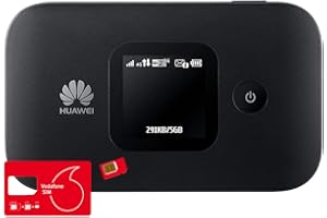 THETECHNOLOGYDOCTORS Huawei E5577 Black 4G Cat4 LTE Single Band Mobile WiFi with Unlimited Max Vodafone Data SIM Card Bundle