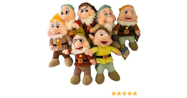 Ensemble Complet 7 Peluches Les Sept Nains 35cm Disney Original Nom Italien Blanche Neige Amazon Fr Jeux Et Jouets