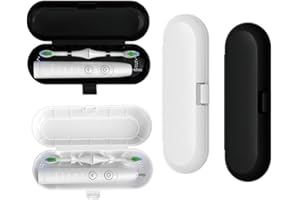 ANICY Pack of 2 Travel Case Electric Toothbrush Case Travel Gadgets for Camping Travel Hiking Business Trips Home, black, No