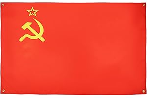 AZ FLAG Bandera URSS 150x90 cm con 4 ojales, Pabellón Comunista para balcón o pared