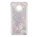 Produktbild Mokyo Moto E4 Glitzer Hülle,Luxus Glanz Flüssige Fließend Wasser Glitzer Dünne Weiche TPU Silikon Transparent Bumper mit [Frei Stylus Stift] Stoßdämpfend Kratzfeste Rutschfest Leicht Schutz Schlank Gel Gummi Durchsichtig Haut Tasche Passt perfekt für Moto E4 - Rosa