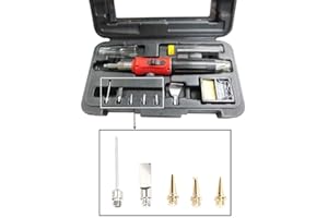 AGATIGE Soldador Profesional De Estaño, 5 Piezas Hs-1115k Soldador Cabezas De Hierro, Soporte Simple, Soldador Kit Multiusos, Butano Puntas De Soldadura De Gas De Soldadura Universal Accesorios De Soldadura