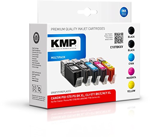 KMP Multipack für Canon Pixma MG 5700/MG 6800/MG 7700/TS 5000 Series/TS 6000 Series/TS 8000 Series/TS 9000 Series, C107BKXV