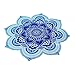 Produktbild Pixnor Mandala Runde Lotus Strand werfen Gobelin Decke Wolldecke Hippie Boho Zigeuner Tischdecke Strandtuch Runde Yoga Matte blau