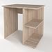Produktbild VICCO Schreibtisch SIMPLE 76 x 82 cm Sonoma Eiche oder Weiß - Schminktisch PC Tisch Kinderschreibtisch Arbeitstisch Computer Regal Büro Eckschreibtisch (Sonoma Eiche)