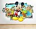 Produktbild Z051 Wandtattoo/Aufkleber mit Micky Maus-Motiv für das Kinderzimmer, 3D, für Jungen, Large (90x52cm)