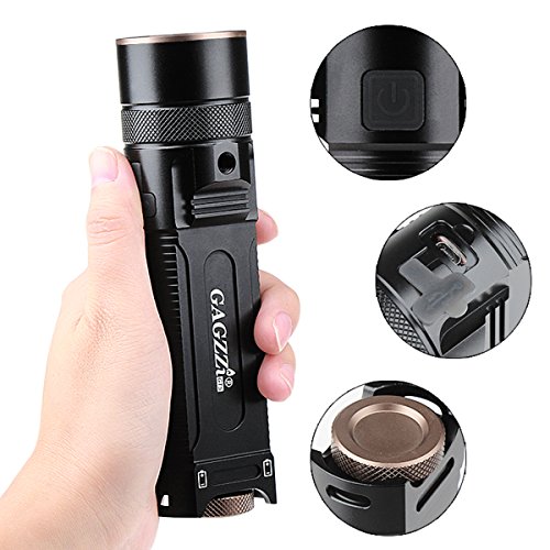 DeYoun LED Taschenlampe,Superhelle Taschenlampe 1200 Lumen Cree LED 4 Leuchtmodi Hohe Helligkeit/ Mittel / Niedrig / Blinkfunktion für Indoor und Outdoor jagd, Campen, Wandern, Fahrradfahren und Notfälle - 3