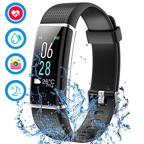 Seneo Fitness Tracker, IP68 Waterproof Activity Tracker Colour Screen Fitness Watch with Heart Rate Monitor Pedometer Sleep Monitor Calorie Counter Steps Counter for Men and Women for Android or iOS