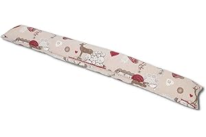 Casatessile Gepolsterter Luftzug mit abnehmbarem Bezug 110 cm. ELCH Zugluftstopper Tiroler Wurst.