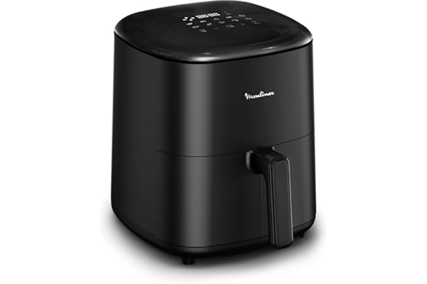 Moulinex Friteuse sans huile, Capacité XL 5L, Jusqu'à 6 personnes, 10 Programmes automatiques, Air Fryer, Ecran tactile digital, Gain de temps et d'énergie, Easy Fry Max, EZ245820