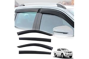 JHCHAN Wind Deflectors for Nissan Navara Accessories 2016-2025, Navara NP300 D23 MK4 Car Window Rain Guard Weather Shied Covers Protector Weathershield (4PCS)