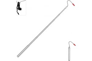 LeGeYo Indragbar ormkrok i rostfritt stål 16–68 cm, silver reptiltillbehör för små reptiler