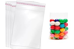ONLY FAITH Bolsas celofán transparente, bolsas de plástico cierre autoadhesivas, bolsas autoadhesivas de embalaje para joyas, regalos y chuches. (11 X 18 Cm (200 Piezas))