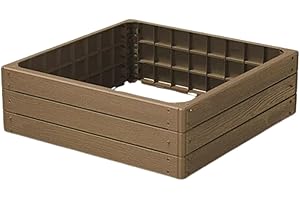 B2C Garden Raised Grow Beds -STRONG- Rectangle Square Hex Vegetable Herb BOX Planter Trough (ECO Naturo, Square 75cm x 75cm)