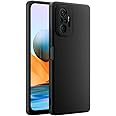 Cresee Compatible with Xiaomi Redmi Note 10 Pro Case, Silicone Mobile Phone Case with [Camera Protection] [Fibre Interior] Anti-Scratch Thin Protective Case Shockproof Cover, Black