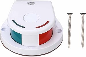 KIMISS Feu de Proue Latéral de Bateau 12 V, Double Couleur, étanche, Feux de Signalisation de Navigation pour Yachts, Feux de Navigation de Proue de Bateau, Feu de Navigation à LED pour