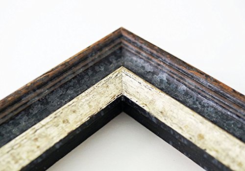 Spiegel Wandspiegel Badspiegel Flurspiegel Garderobenspiegel – Über 200 Größen – Trento Schwarz Silber 5,4 – Größe des Spiegelglases 50 x 70 – Wunschmaße auf Anfrage – Antik, Barock - 4