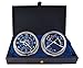 Produktbild MASTER-MARINER USA Blau Mariner Collection, nautisches Cabin Set, 14,6 cm Durchmesser Time & Tide Uhr und Komfort Meter Instrumente, Chrome Finish, Blau Signal Flagge Zifferblatt