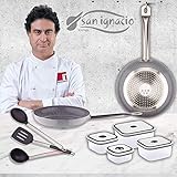 Fabricadas en aluminio prensado para una mejor distribución del calor por toda la superficie, disponen de revestimiento antiadherente en mármol; con fondos aptos para todo tipo de fuegos, incluidos los de inducción