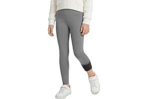 Baogaier Sportivi Leggings in Pile per Ragazze Termici Vita Alta Bambina Pantaloni Casual Elasticizzati Leggins Lunghi Jogging Ginnastica Fitness Legging Inverno Abbigliamento 5-12 Anni