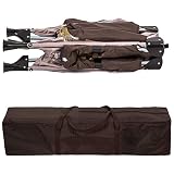 TecTake Baby Laufstall Babybett Kinder Reisebett | inkl. Schlafunterlage + Transporttasche | braun coffee - 7