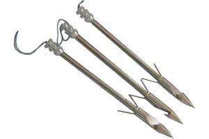 JIEXI HWYP Stainless Steel Fish Hunting Arrows Crossbow Fishing Arrows Pack of 6