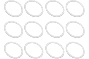 PATIKIL ring per Artigianato in Plastica da 1,97", Confezione da 12 ring in Plastica Pp per Sogni d'Oro, Macramè, Ghirlande Floreali, Fedi Nuziali Fai da Te, Bianco