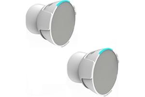 AOKICASE Compatible with Amazon Echo Pop Holder, Echo Pop Stand Holder, Echo Pop Wall Mount with Integrated Cable Management, No Screws Required, Speaker Accessory Rack (Echo Pop, White, 04), 2 Pieces