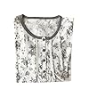 Lady-Bella-Pigiama-Donna-Cotone-100-a-Manica-Lunga-e-Pantalone-scollo-Serafino-Motivo-Floreale-Stampato-ed-Eleganti-Inserti-in-Pizzo-sulla-Maglia