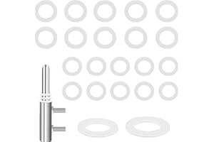 HSYTEK 40 Stück Tür Unterlegscheiben, Unterlegplatten Kunststoff für Zimmertür, 20 Stück 14 * 8 * 1mm und 20 Stück 15 * 10 * 1.2mm Fitschenringe Set, Geeignet für eine breite Palette von Türen, Weiß