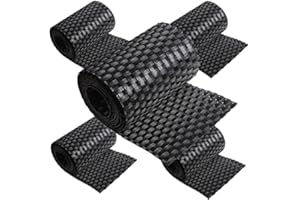 ECI 5 x Poly-Rattan Sichtschutzstreifen für Doppelstabzaun Doppelstab Matten Flechtzaun 19|255 cm Schwarz