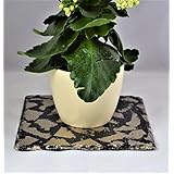 Servierplatte / Dekorierteller vergoldet mit Platingold, Schiefer