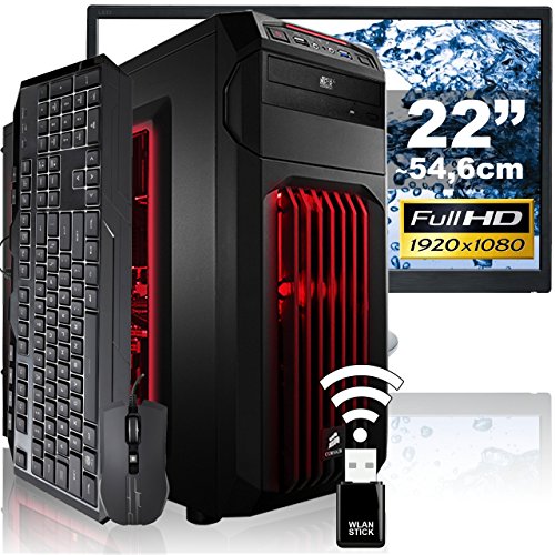 AGANDO Extreme Gaming PC-Komplettpaket | Intel Core i7 7700K 4x 4.2GHz | Turbo 4.5GHz | GeForce GTX1080 Ti 11GB, Palit JetStream | 16GB RAM | 240GB SSD | 1000GB HDD | DVD-RW | Gigabyte Gaming Mainboard | USB3.0 | Killer LAN | Soundblaster X-Fi | 55cm (22") TFT | Gaming-Tastatur | Gaming-Maus | WLAN | 36 Monate Garantie | Computer für Multimedia, Gaming, Büro/Office