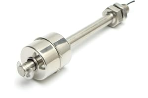 BE-TOOL Interrupteur flottant L200 mm Capteur de contrôle du niveau d'eau liquide Interrupteur à flotteur vertical en acier inoxydable Utilisé dans l'électricité, le drainage, le contrôle du niveau et