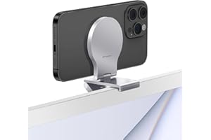 Uchwyt kamery Stouchi Continuity do komputera iMac, monitor stacjonarny, uchwyt monitora iPhone'a z regulowanym kątem, uchwyt kamery internetowej do wideokonferencji, FaceTime