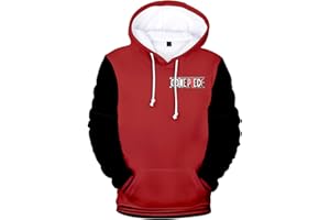 YIMIAO Femmes Hommes 3D One Piece Japonais Anime Sweats à Capuche Unisex Pullover Ace Luffy Sweatshirt Hoodie