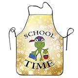 Cartoon Animal Cute rana escuela tiempo Durable Unisex asar delantal