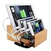 Produktbild iCozzier Bamboo 5-Port USB-Schnellladestation Dock Desktop Organizer / Halter für Apple Watch, iPhone, iPad und iWatch Stand Cord Organizer (aktualisierte Version)
