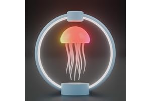 "Magentic Levitation LED Jellyfish Light" - 360° Floating Rotation, Voice Control, Smart Color-Change Creative Mood Lamp Unique Gifts for Kids Men Women Home Deco for Room Mood Light for Relax(Blue)