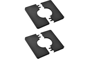 UFURMATE Lot de 2 cache-tuyaux carrés autocollants en plastique ABS pour décoration de tube de 33 mm de diamètre (noir)