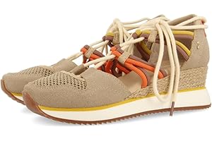 GIOSEPPO Sneakers Abiertos Beige Tipo Espadrille con CUÑA para Mujer IONA