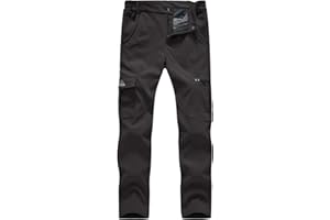 donhobo Damen Outdoorhose Wanderhose wasserdichte Softshellhose Winddicht Warm Fleece Gefüttert Herbst Winter Trekkinghose Funktionshose