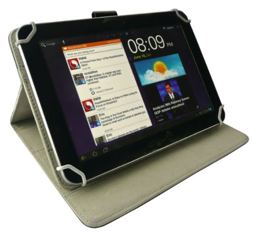 Emartbuy® Schwarz Eingabestift + Universalbereich ( 8 – 9 Zoll ) Schwarz Multi Winkel Folio Executive Case Cover Wallet Hülle Schutzhülle mit Kartensteckplätze Geeignet für Gigaset S30853-H1166-R101 QV 830 8″ Zoll Tablet - 7