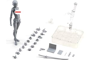 Geteawily Drawing Action Figure, Body Kun Action Figures, Drawing Figure Models For Artists, Posable Anime Action Decor With Movable Joints, Painting Props Collection Desktop Decor Photography Props