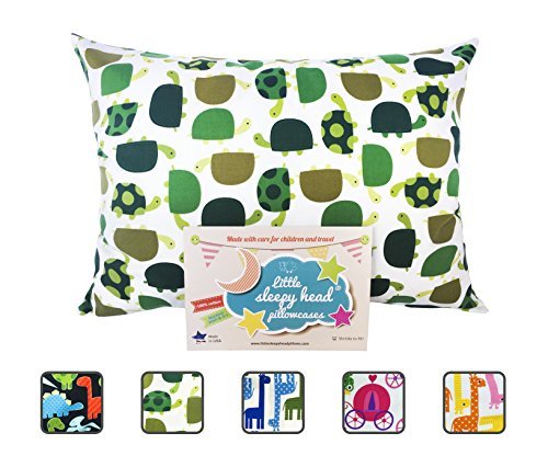 Little Sleepy Head Toddler Pillowcase - Utopia Collection: Turtles, 13 X 18
