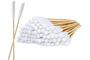 CHENIVESSS 100 Pièces Coton Tige Chien, 150 mm Long Coton Tige Animaux Oreilles, Nettoyeur d'oreilles d'animaux, pour Nettoyer et L'hygiène Les Oreilles des Grands Chiens