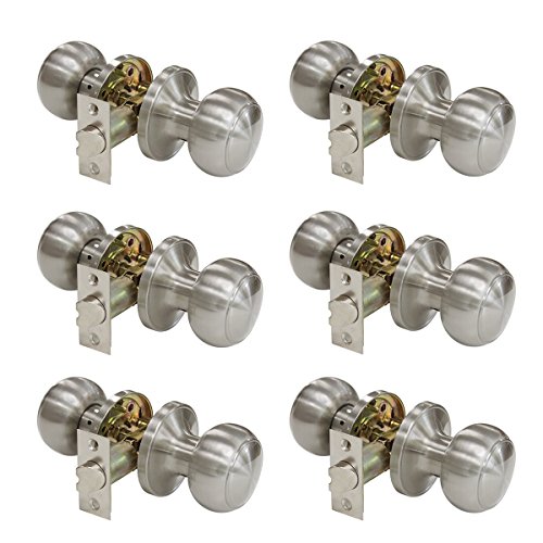 Preisvergleich Produktbild probrico gebürstet Nickel Passage Tür Knöpfe und Griffe innen Keyless-locksets