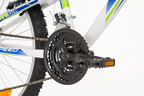 24 Zoll Speed EU-PRODUKT Fully Jugend Fahrrad jungenfahrrad Rad Bike Cycling Damenfahrrad Kinderfahrrad Kinderrad Full Suspension Mädchenfahrrad Mountainbike MTB SHIMANO, Rahmen 31 cm, 18-GANG - 8