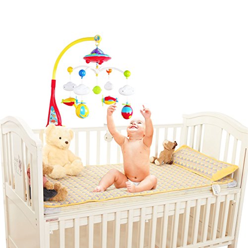 OIYIO 777-9 Adjustable Baby Crib Bed Ring Bell Set with 108 Beautiful Pieces of Music for Intelligence Development for Infants